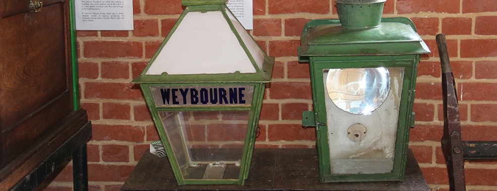 William Marriot Museum Station oil lamps Weybourne one is c1900 WEB